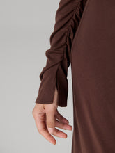 Load image into Gallery viewer, DVF	DANIELLA KNIT WRAP DRESS CHOCOLATE