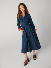 Load image into Gallery viewer, DVF	EVE DRESS PERFECT NAVY