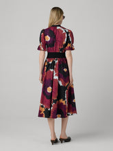 Load image into Gallery viewer, DVF	ERICA DRESS BIG BANG GIANT WINE PINK