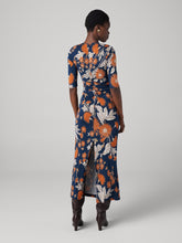 Load image into Gallery viewer, DVF	ALBA DRESS	MARLENE BATIK MID NAVY