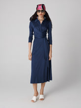 Load image into Gallery viewer, DVF	SANA TWO DRESS CLASSIC NAVY