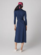 Load image into Gallery viewer, DVF	SANA TWO DRESS CLASSIC NAVY