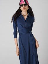 Load image into Gallery viewer, DVF	SANA TWO DRESS CLASSIC NAVY
