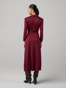 DVF	SANA TWO DRESS WINE PINK
