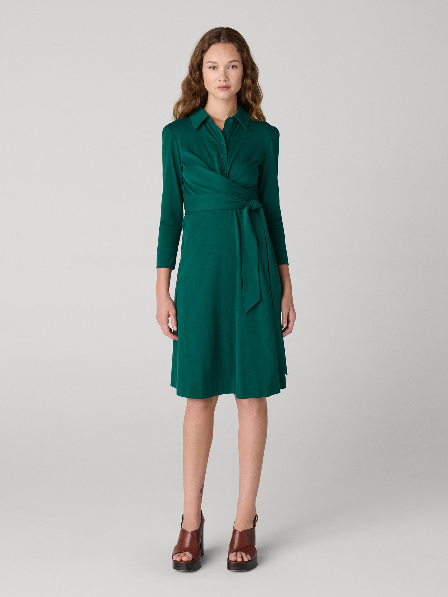 DVF	SANA DRESS	EVERGREEN