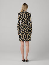 Load image into Gallery viewer, DVF	JEANNE WRAP DRESS	GINGKO FANS MINI BLACK