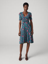 Load image into Gallery viewer, DVF	KOREN REVERSIBLE DRESS DANCING ROSE MIX