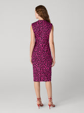Load image into Gallery viewer, DVF	DARRIUS DRESS LASER ROSE MINI INDIAN PINK