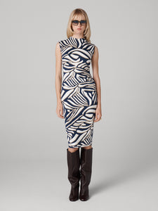 DVF	DARRIUS DRESS SAVANNA SHADOW NAVY