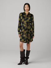 Load image into Gallery viewer, DVF	PRITA DRESS	GINGKO FANS BLACK