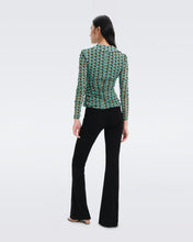 Load image into Gallery viewer, DVF NATHANIEL TOP FLEURGEO SUMMER TURQUOISE