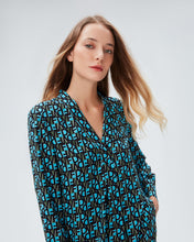 Load image into Gallery viewer, DVF SANORAH TOP DVF STAMP SM PINE GREEN