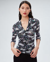 Load image into Gallery viewer, DVF	JULIE 3/4 TOP	OCEAN TIDE ORCHID