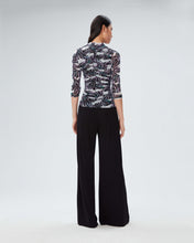 Load image into Gallery viewer, DVF	JULIE 3/4 TOP	OCEAN TIDE ORCHID