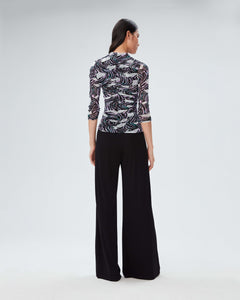 DVF	JULIE 3/4 TOP	OCEAN TIDE ORCHID