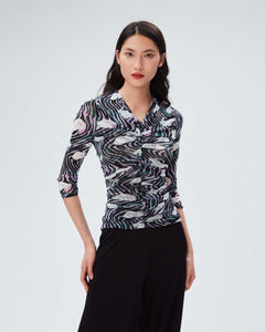 DVF	JULIE 3/4 TOP	OCEAN TIDE ORCHID