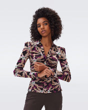 Load image into Gallery viewer, DVF	NATHANIEL REVERSIBLE TOP FALL LEAVES LG/TINY BEAN