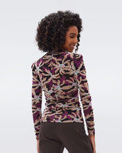 Load image into Gallery viewer, DVF	NATHANIEL REVERSIBLE TOP FALL LEAVES LG/TINY BEAN