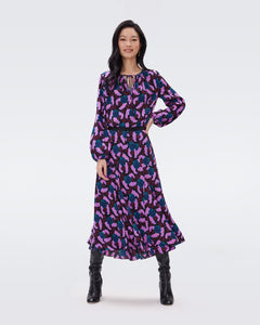 DVF	FREDDIE BLOUSE	AUTUMN BERRIES LG PINK ME