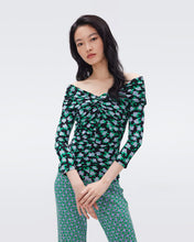 Load image into Gallery viewer, DVF	GREG TOP DOT BLOSSOM SM BRIGHT GREEN