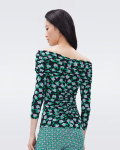 DVF	GREG TOP DOT BLOSSOM SM BRIGHT GREEN