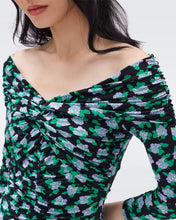 Load image into Gallery viewer, DVF	GREG TOP DOT BLOSSOM SM BRIGHT GREEN