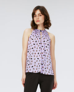 DVF	LILIA TOP	PAINT DOTS ORCHIID