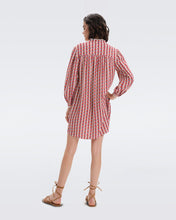 Load image into Gallery viewer, DVF	PRUDENCE DRESS FLEURGEO SIGNATURE PINK