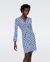 Load image into Gallery viewer, DVF	CHUCK DRESS VINTAGE CANE MED MIDNIGHT BLUE