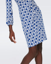 Load image into Gallery viewer, DVF	CHUCK DRESS VINTAGE CANE MED MIDNIGHT BLUE