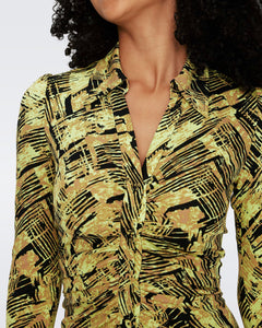 DVF	SHESKA DRESS	BAMBOO CHARTREUSE