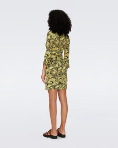 DVF	SHESKA DRESS	BAMBOO CHARTREUSE