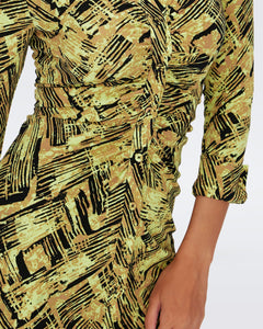 DVF	SHESKA DRESS	BAMBOO CHARTREUSE