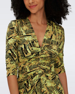 DVF	ALBA DRESS	BAMBOO CHARTREUSE