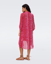 Load image into Gallery viewer, DVF	ILEANA DRESS FAWN SANGRIA