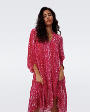 Load image into Gallery viewer, DVF	ILEANA DRESS FAWN SANGRIA