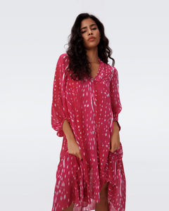 DVF	ILEANA DRESS FAWN SANGRIA