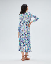 Load image into Gallery viewer, DVF	TIMMY DRESS  WATERCOLOR BLOSSOM MED PURPLE