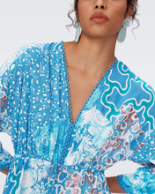 Load image into Gallery viewer, DVF	BORIS DRESS SOLTICE FLAGS BLUE