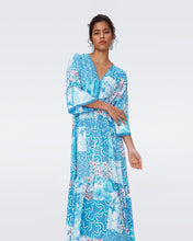 Load image into Gallery viewer, DVF	BORIS DRESS SOLTICE FLAGS BLUE