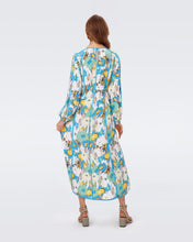 Load image into Gallery viewer, DVF	SCOTT DRESS DAY DREAM FLORAL BLUE MED