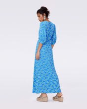 Load image into Gallery viewer, DVF	DROGO DRESS CLOUD PATCH BLUE