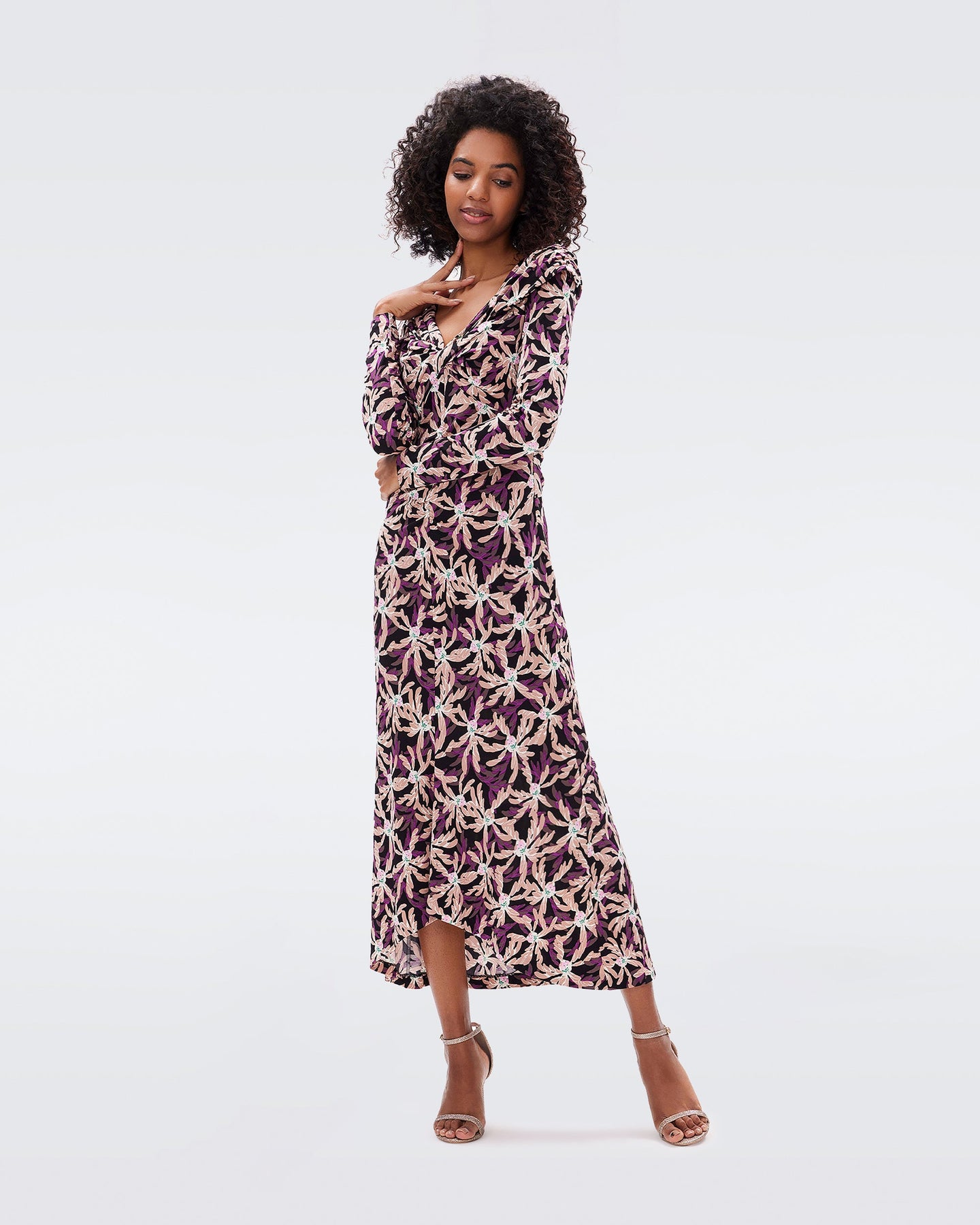 DVF	SYLVIANA DRESS	FALL LEAVES MED