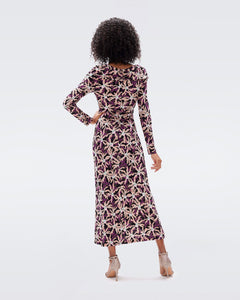 DVF	SYLVIANA DRESS	FALL LEAVES MED