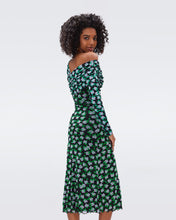 Load image into Gallery viewer, DVF LEIA DRESS DOT BLOSSOM SM BRIGHT GREEN