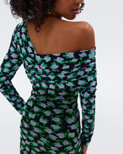 Load image into Gallery viewer, DVF LEIA DRESS DOT BLOSSOM SM BRIGHT GREEN