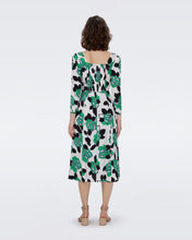 Load image into Gallery viewer, DVF JOANNA DRESS CAMO FLORAL LG IVORY