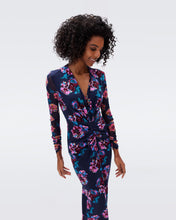 Load image into Gallery viewer, DVF	HADES DRESS PANSY WINE LG PK/SM ROSEWOOD