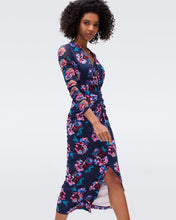 Load image into Gallery viewer, DVF	HADES DRESS PANSY WINE LG PK/SM ROSEWOOD