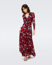 Load image into Gallery viewer, ADARA MESH DRESS IN PASSION PETALS BERRY RED